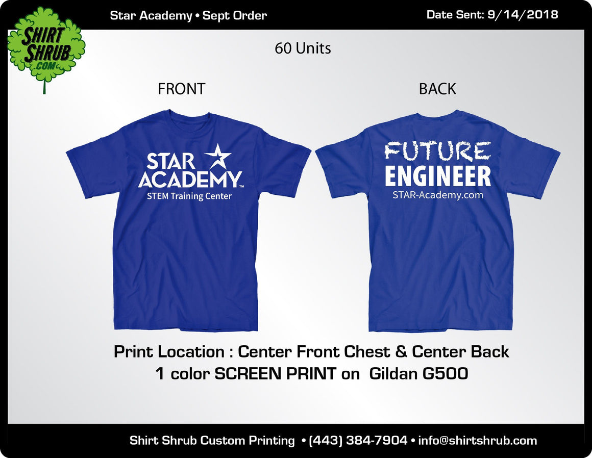 Star Academy 9-14-18 Order